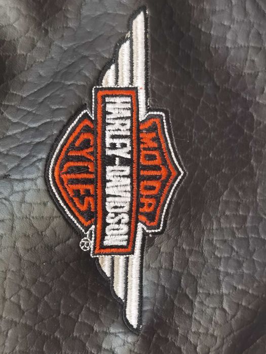 Jacheta neagra matlasata baieti fetite piele ecologica Harley-Davidson