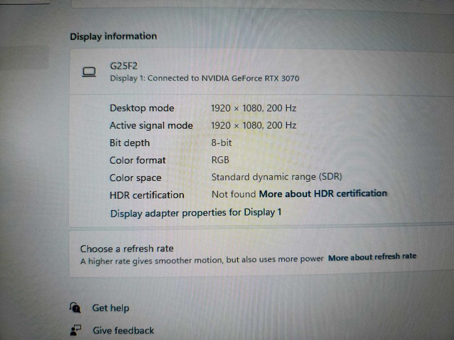 Monitor LED GIGABYTE G25F2 24.5 inch 1 ms Black 200Hz FreeSync.