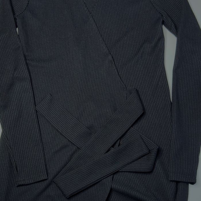 Платье лапша на запах — чёрное