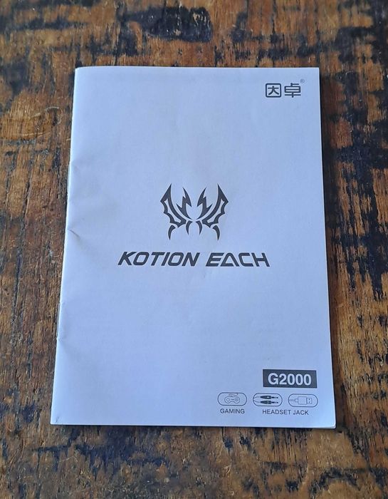 геймърски слушалки Kotion Each G2000, микрофон, LED светлини, червени