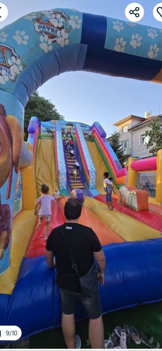 Надуваем замък,батут