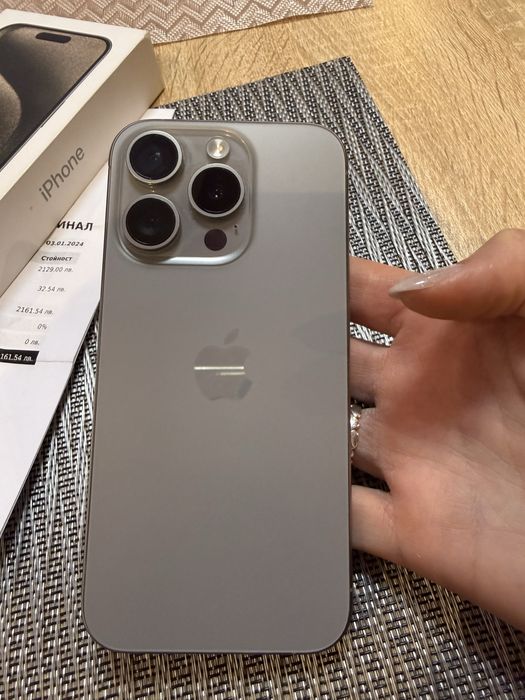 Като нов iPhone 15 pro 128gb Natural Titanium