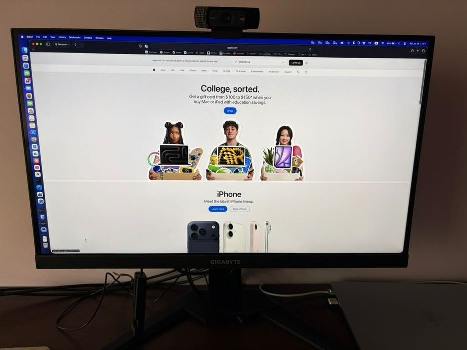 Monitor gaming Gigabyte M27Q P, 27 inch, IPS, QHD, 2560 x 1440, 1 ms, 165 Hz, 400 lm, 1000:1, DisplayHDR 400, FeeSync Premium, Negru