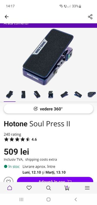 Hotone Soul Press II - pedală de expresie.