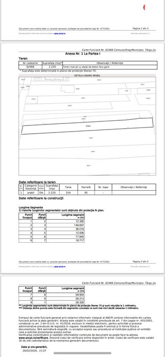 Teren intravilan 2220 mp – Str. Muncii – oportunitate investiție