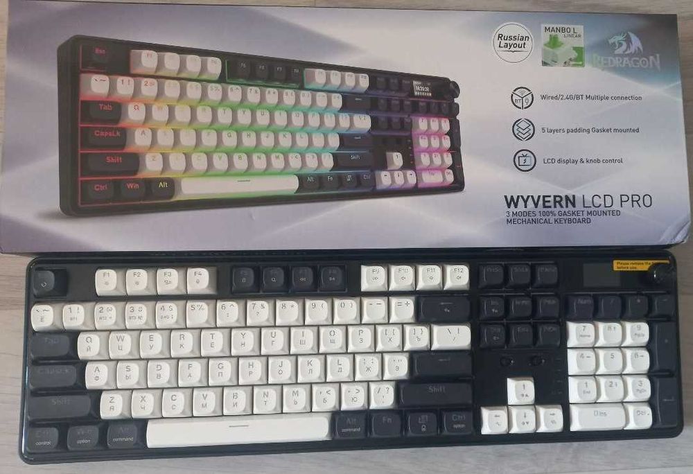 Redragon WYVERN K761WB-RGB-PRO механическая клавиатура RU/EN -оригинал