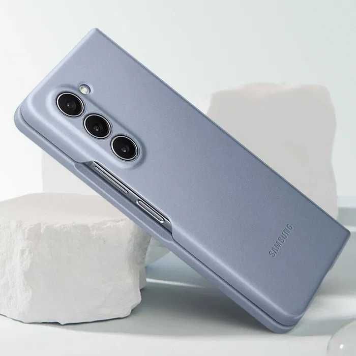 Husa Galaxy Z Fold5/6+Pen ZFold5 Eco-Leather/Standing Case Strap/Clear