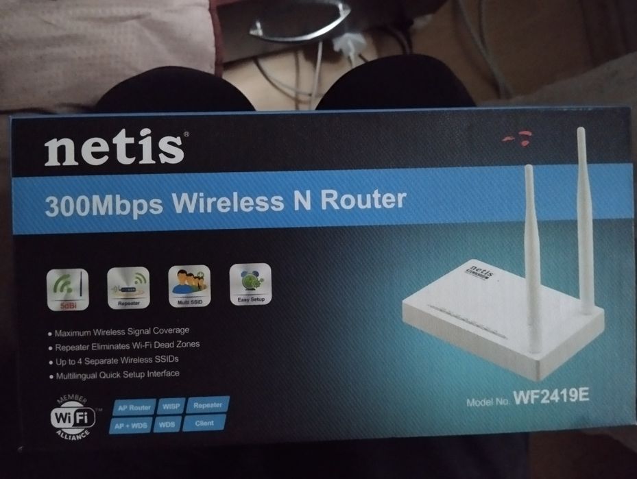 Рутер Netis WF2419E, 300Mbps, 2.4GHz(300 Mbps), Wireless N, 4x LAN 100