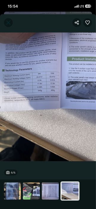 Panou solar încărcare baterie auto