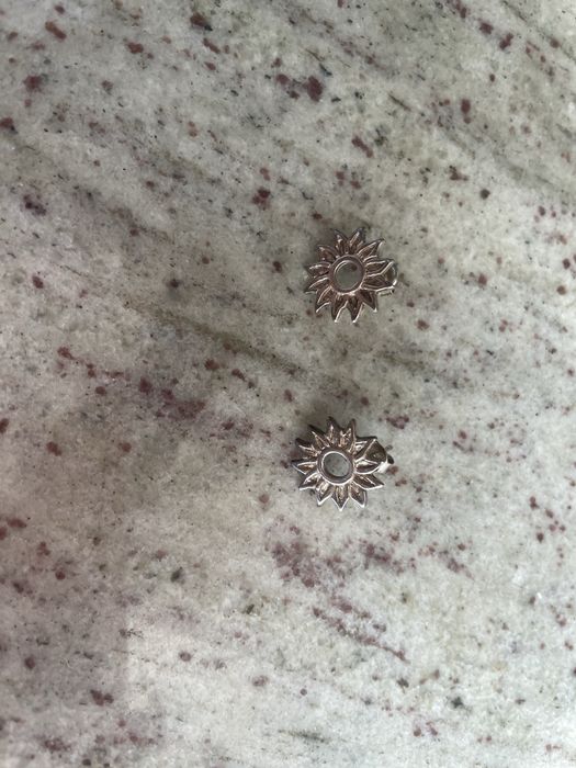 Сребърни обеци  слънце