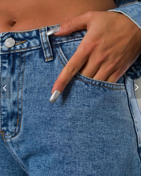 Дънков дамски костюм М размер намален