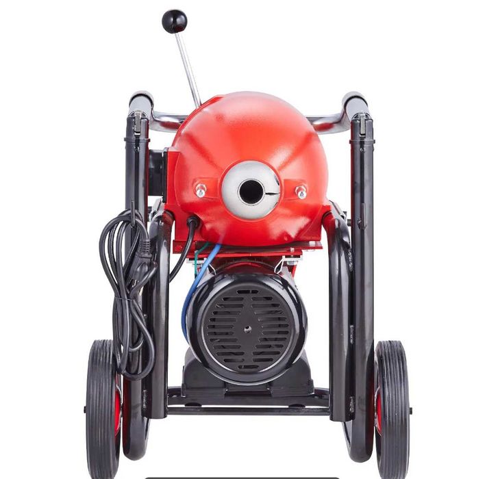 Masina electrica desfundat canalizari, cablu otel 36.6 m, motor 1100 W, 6 capete taiere interschimbabile