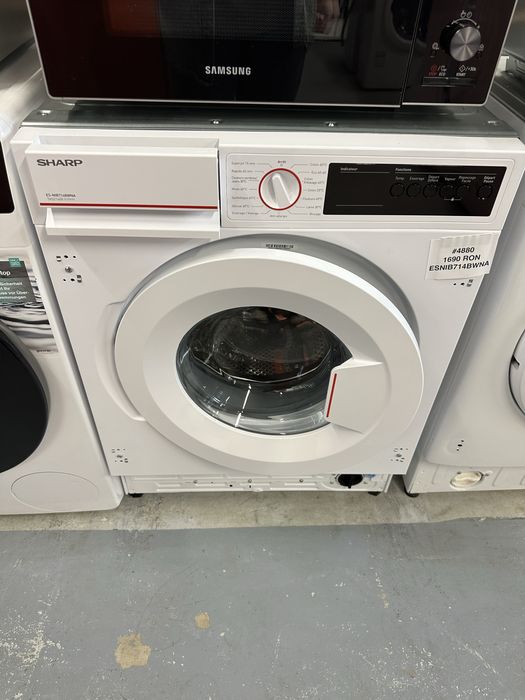 !! PROMOTIE!! Mașină de spălat rufe incorporabilă Sharp ES-NIB714BWNA