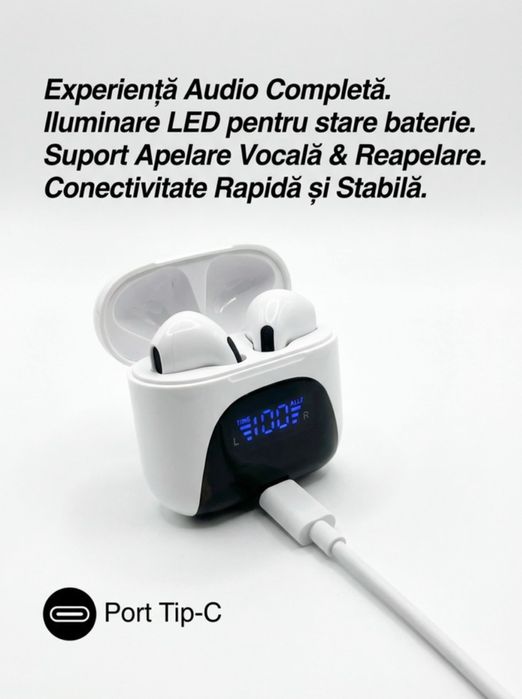 Casti Wireless X50, Afisaj LED