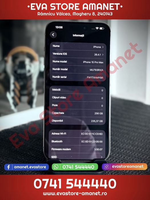 Apple iPhone 15 Pro Max Natural Titanium 256GB Neverlocked