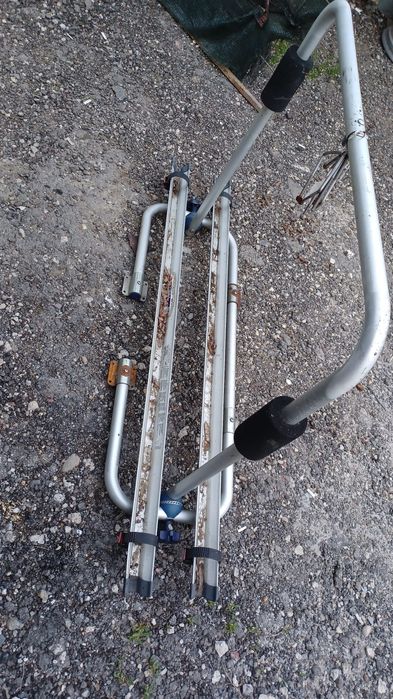 Portbagaj două biciclete pentru rulotă se montează pe proțap suport biciclete rulotă în față pe proțap