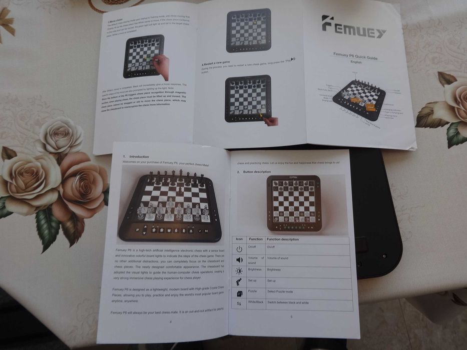 Продавам електронен шах с изкуствен интелект Femuey P6 подходящ за деца за обучение на шах