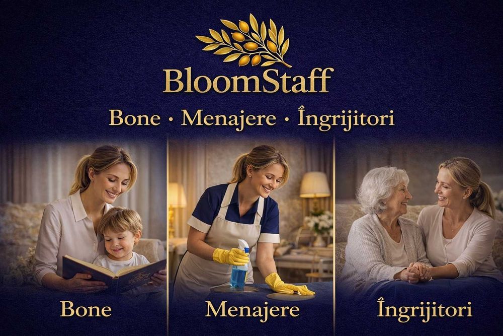 Menajere, Bone și Îngrijitoare – Personal casnic disponibil ımediat