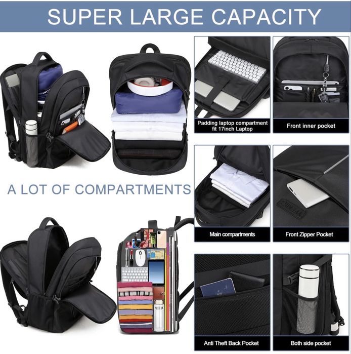 Rucsac Laptop 17" WENIG - Antifurt & Port USB - Nou