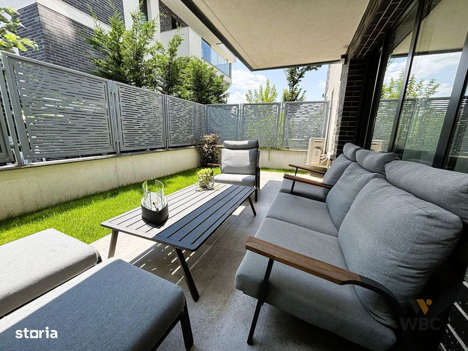 Apartament 3 camere cu Gradina proprie, Mobilat premium, Parcare, BRUT
