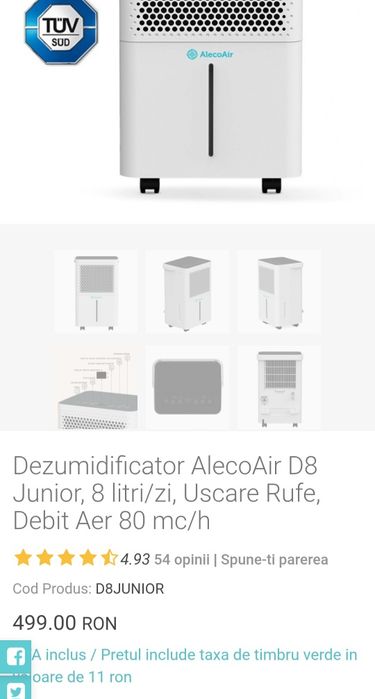 Dezumidificator AlecoAir D8