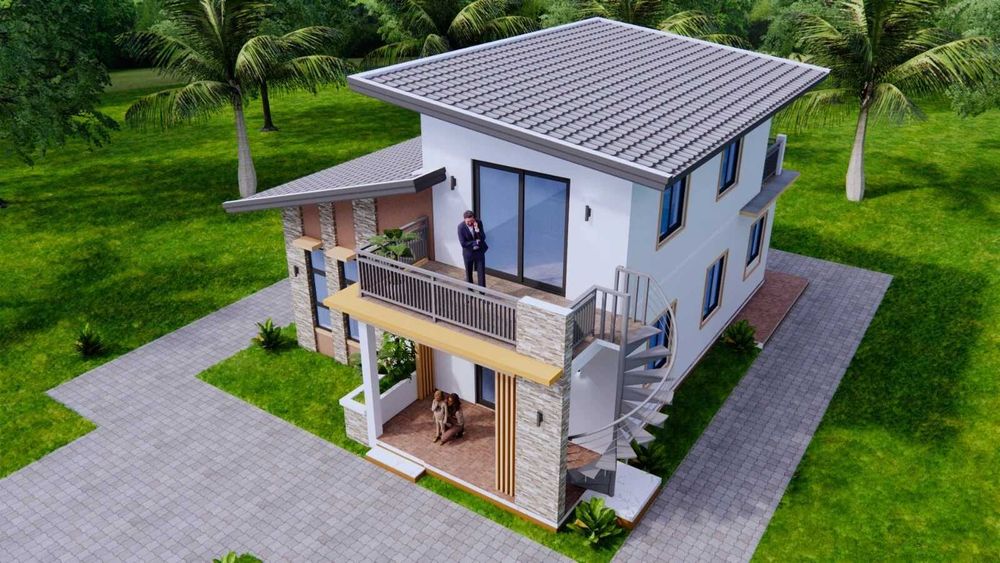 НА ИЗПЛАЩАНЕ - Евтина двуетажна сглобяема къща с 3 спални, 176 кв. м