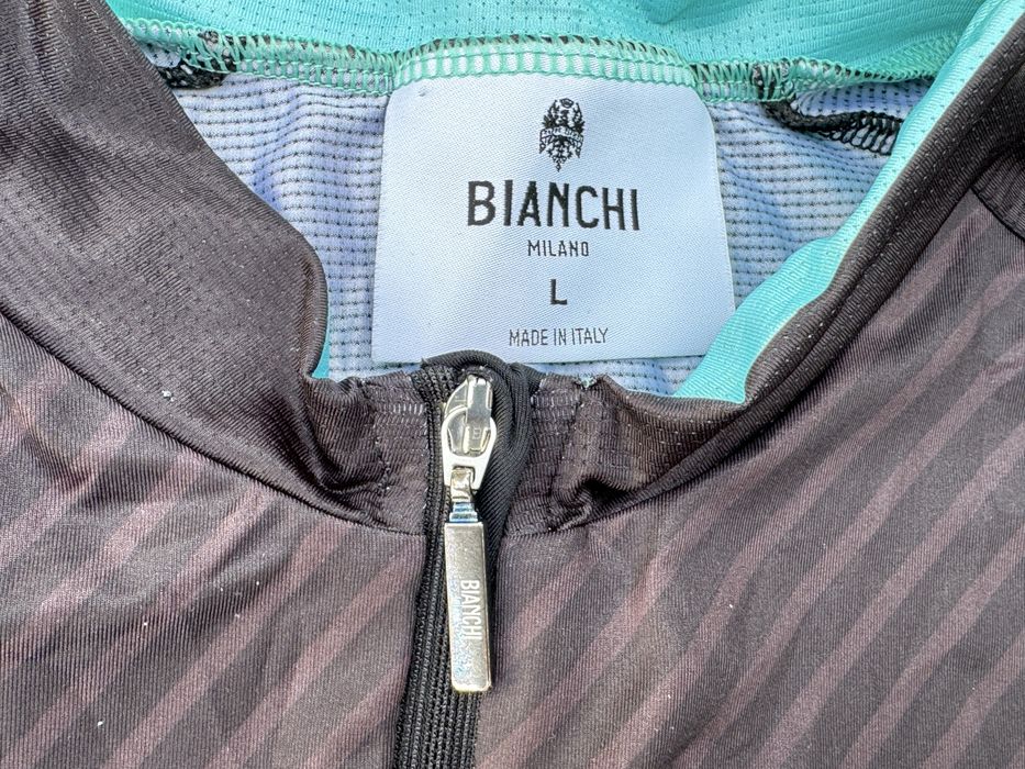 Професионално колоездачно трико Bianchi Milano Bisceglie – Black/Celeste