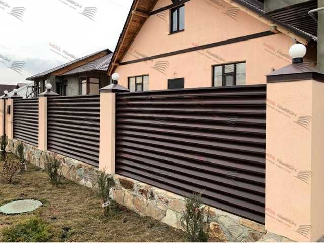 Забор жалюзи горизонтальный