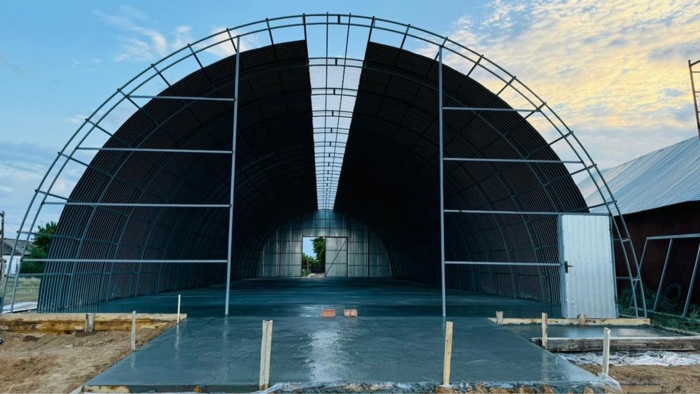 Строительство ангар, зернохранилищ, кошар