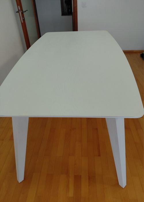 Masa Living Jasmin, Furniruita, Alb, 165 X 95 X 78 Cm