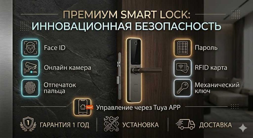 Умный Замок Смарт Замки Электронный Замок SMART LOCK SMART QULF