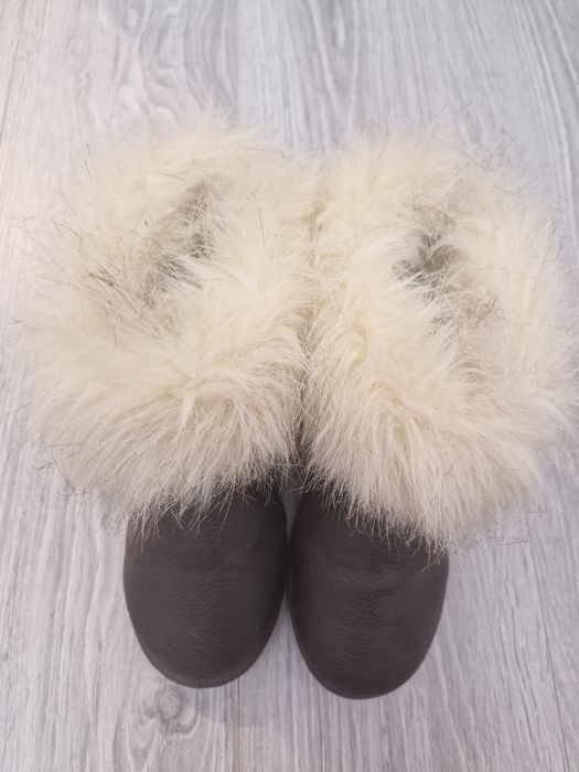 Ghete din piele ecologica  cu blanita