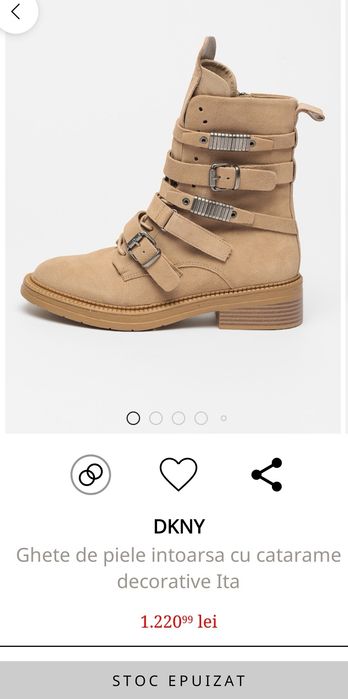 Ghete DKNY noi din piele intoarsa, marimea 37