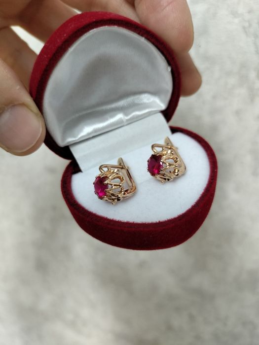 Советские серьги 583 пробы