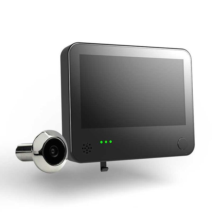 Камера шпионка за врата с вътрешен дисплей и WiFi управление Tuya