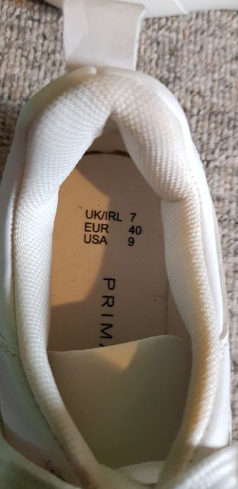 Adidasi albi, Primark, fete, mar 40, noi