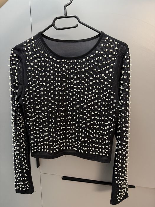 Дамска блуза с перли