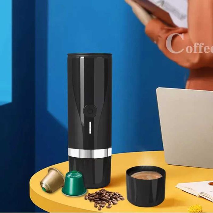 Espressor portabil, cu incalzire 96 grade, Nespresso si cafea macinata