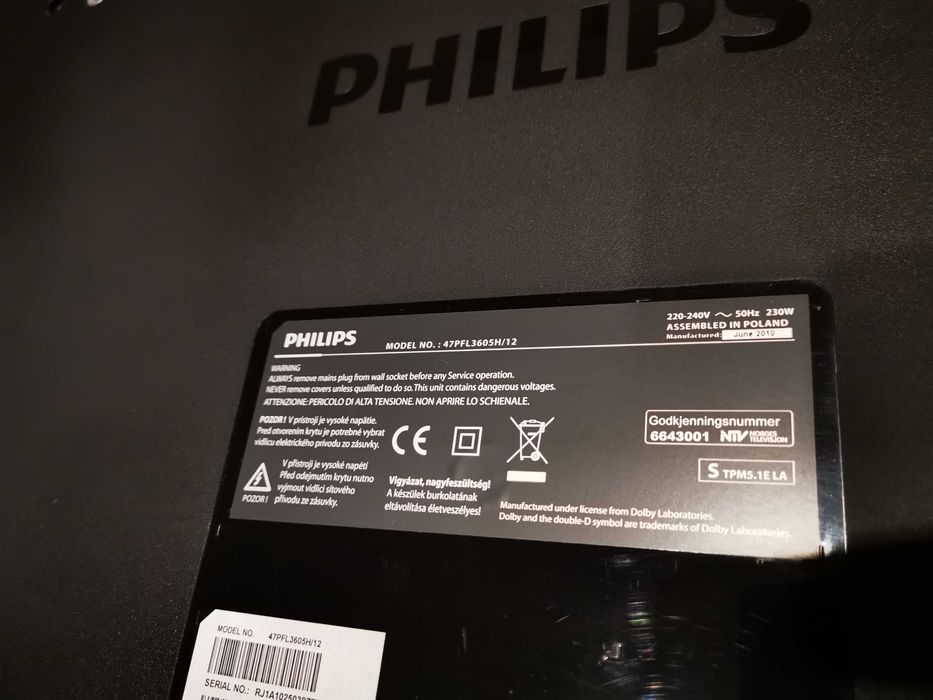 Телевизор PHILIPS -47PFL3605H/12-ремонт