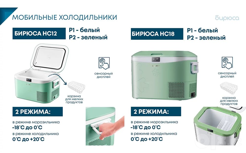 Автохолодильник компрессорный инверторный Бирюса