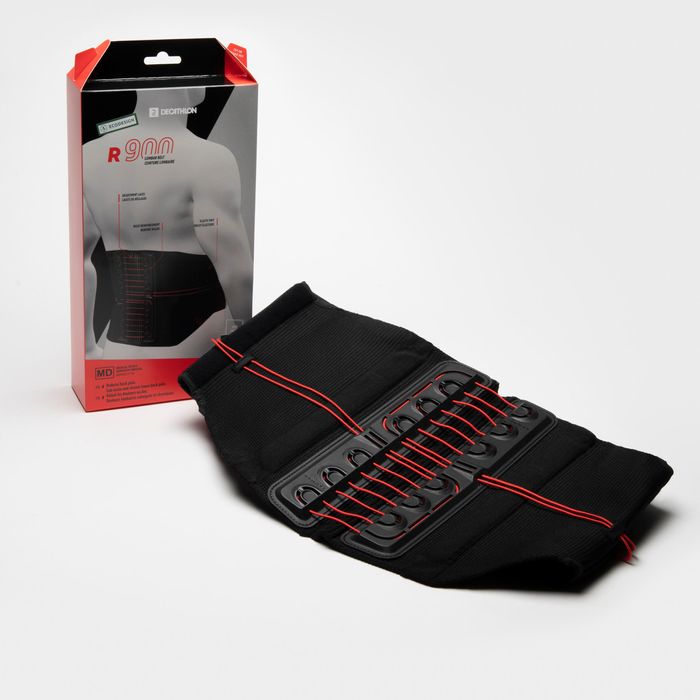 Centură lombară de susținere R900 Negru - produs resigilat Decathlon