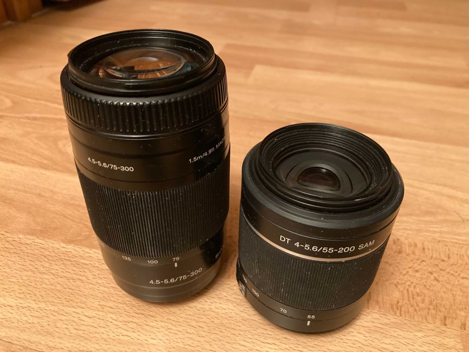 Объективы Sony A-Mount 75-300 и 55-200