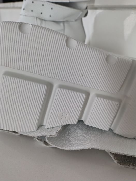 Cizme piele naturală alba