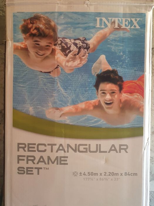 Каркасный бассейн Intex Rectangular Frame, 4.50×2.20×84 sm