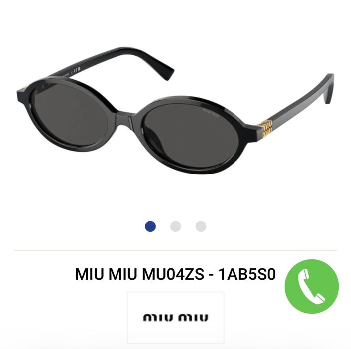 Miu Miu оригинални очила в черен цвят