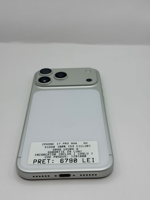 Iphone 17 Pro Max 512GB 100% Garantie Rate BuyBack - zonemag.ro