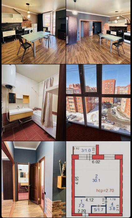 Жана кала  большая 1 ком