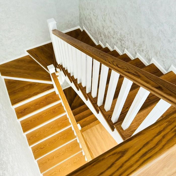 Обшивка лесниц из МДФ, Шпона а так же из натурального дерева