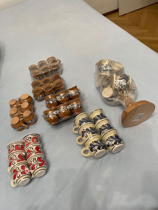 Căniță ceașcă de țuică tradițională, ceramică - 50 buc x 6 lei bucata