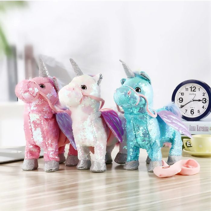 Плюшен ходещ еднорог